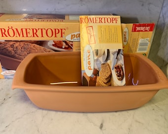 Romertopf German Clay Bread Casserole Unused Vintage