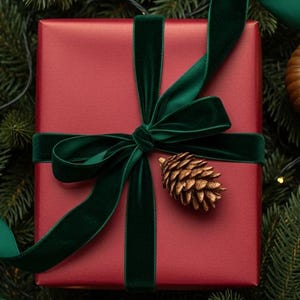 Dark Red Wrapping Paper Roll, Matte or Glossy Finish, Perfect for Christmas, Holidays, and Birthdays, Elegant, Versatile, Sophisticated Gift