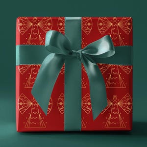 Dark Red Wrapping Paper Roll, Matte or Glossy Finish, Perfect for Christmas, Holidays, and Birthdays, Elegant, Versatile, Sophisticated Gift