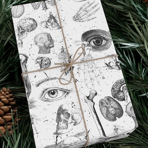 Vintage Anatomy Wrapping Paper for Special Occasions, Perfect for Doctors, Students, Scientists, Educators, Medical Professionals