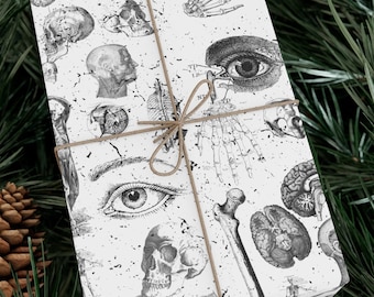 Papel de regalo de anatomía vintage para ocasiones especiales, perfecto para médicos, estudiantes, científicos, educadores y profesionales de la salud.