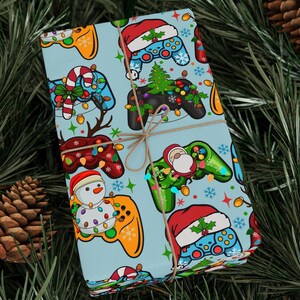 Retro Gaming Funny Gift Wrap, Vintage Holiday Elegance, Packaging for Cards, Invitations, Crafting, Scrapbooking, Party Decor