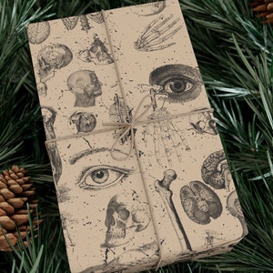 Vintage Anatomy Wrapping Paper for Special Occasions, Perfect for Doctors, Students, Scientists, Educators, Medical Professionals