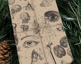 Vintage Anatomy Wrapping Paper for Special Occasions, Perfect for Doctors, Students, Scientists, Educators, Medical Professionals D