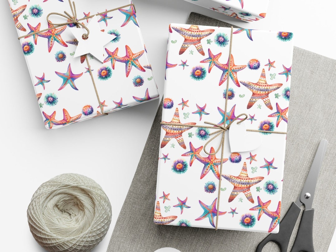 Coastal Christmas Wrapping Paper 