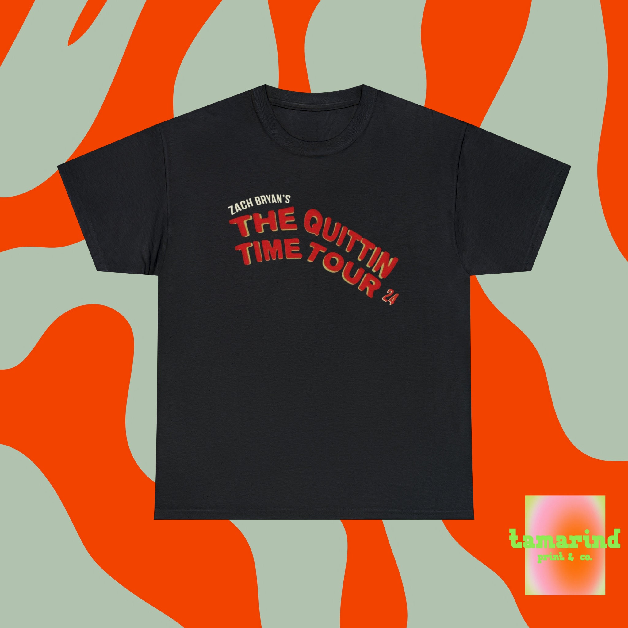 Zach Brown Band The Quittin' Time Tour 2024 Retro T Shirt sold by Zana