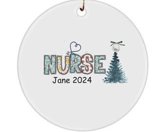 Personalized Nurse Ornament, Medical Christmas Decor