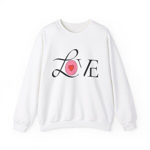 Love Heart Unisex Sweatshirt: Inspirational Crewneck
