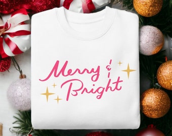 Merry and Bright Sweatshirt | Christmas Gift | Merry Sweatshirt | Christmas Sweatshirts For Women | Merry Christmas | Gift for her