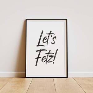 let's fetz – stampa – nero su bianco – poster premium su carta opaca