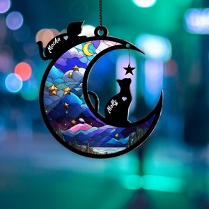 Personalized Cat Memorial Suncatcher | Custom Pet Loss Gift