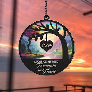 NEW! Personalized Family Memorial Suncatcher, Sympathy Gift, Custom Missing Suncatcher, Loss of Mom, Mother, Dad, Brother, Sister , Friend.