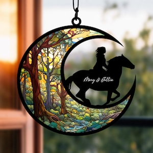 Horse Acrylic Suncatcher, Horse Memorial Suncatcher Ornament, Personalized Horse Loss Gift, Custom Horse Name Sign, Horse Memorial Gift image 6