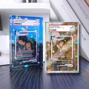 Personalisierte Pokemon Jubiläumskarte, benutzerdefinierte Anime Foto Acrylplakette, Jahrestagsgeschenk, Geschenk für Ihn, Geschenk für Sie, Geschenk zum Valentinstag