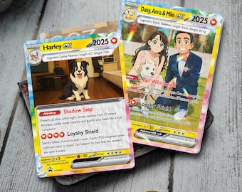Custom Pet Pokemon Card, Pet as a Pokemon Card, Turn your pet into a Pokemon, Dog Portrait, Pet Lover Gift, Pet memorial, Dog Gift, Cat Gift