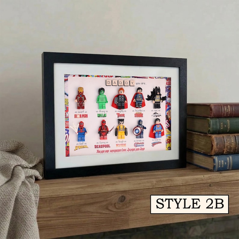 Personalized Superhero Dad Wood Frame, Father's Day Gift, Custom Dad ...