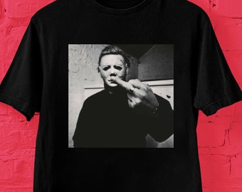 Michael Myers Middle Finger T-Shirt, Horror Movie Tee