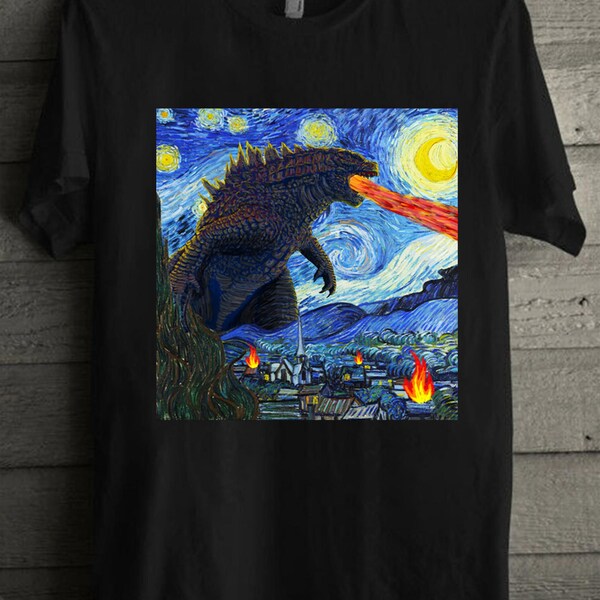 Vintage Giant Starry Night Shirt, Monster Youth Kid's Shirt, Monster Sweatshirt, Dinosaur Shirt, Dadzilla Shirt, Monsters Shirt