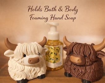 Highland Cow Soap Holder for Foaming Hand Soap