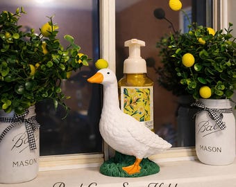 Porch Goose Soap Holder – Fits Foaming Hand Soap, Farmhouse Kitchen Decor