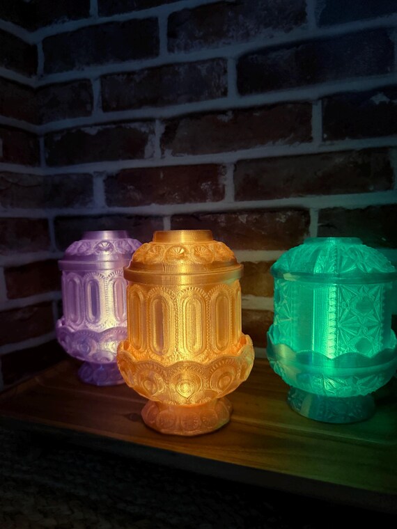 Fairy Lamp LED Night Light | Milk Glass Style Lamp | Vintage Inspired Cottagecore Decor