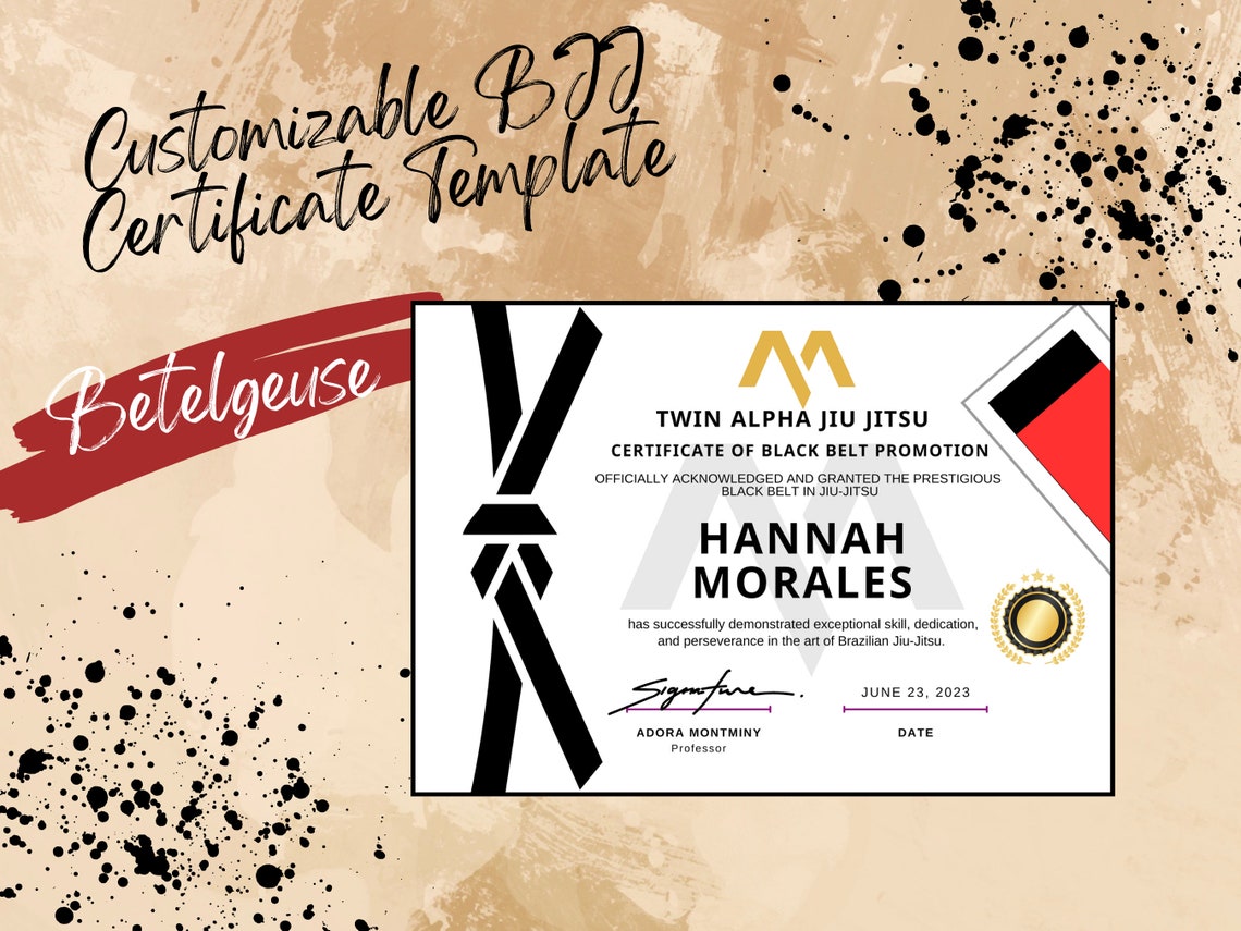 Betelgeuse Jiu Jitsu Judo Certificate Template Editable Etsy Betelgeuse Jiu Jitsu Judo Certificate Template Editable Etsy