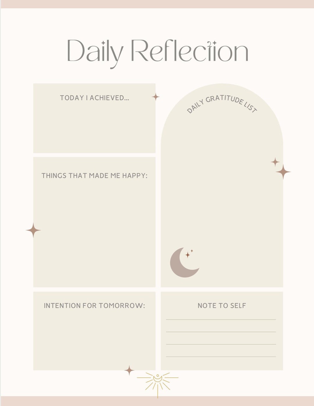 Daily Reflection Template Etsy Daily Reflection Template Etsy