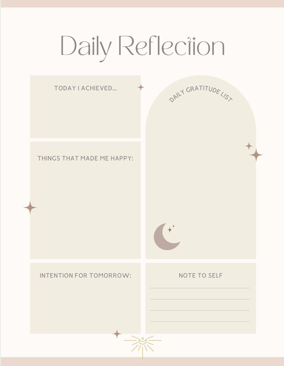Daily Reflection Template Etsy Daily Reflection Template Etsy