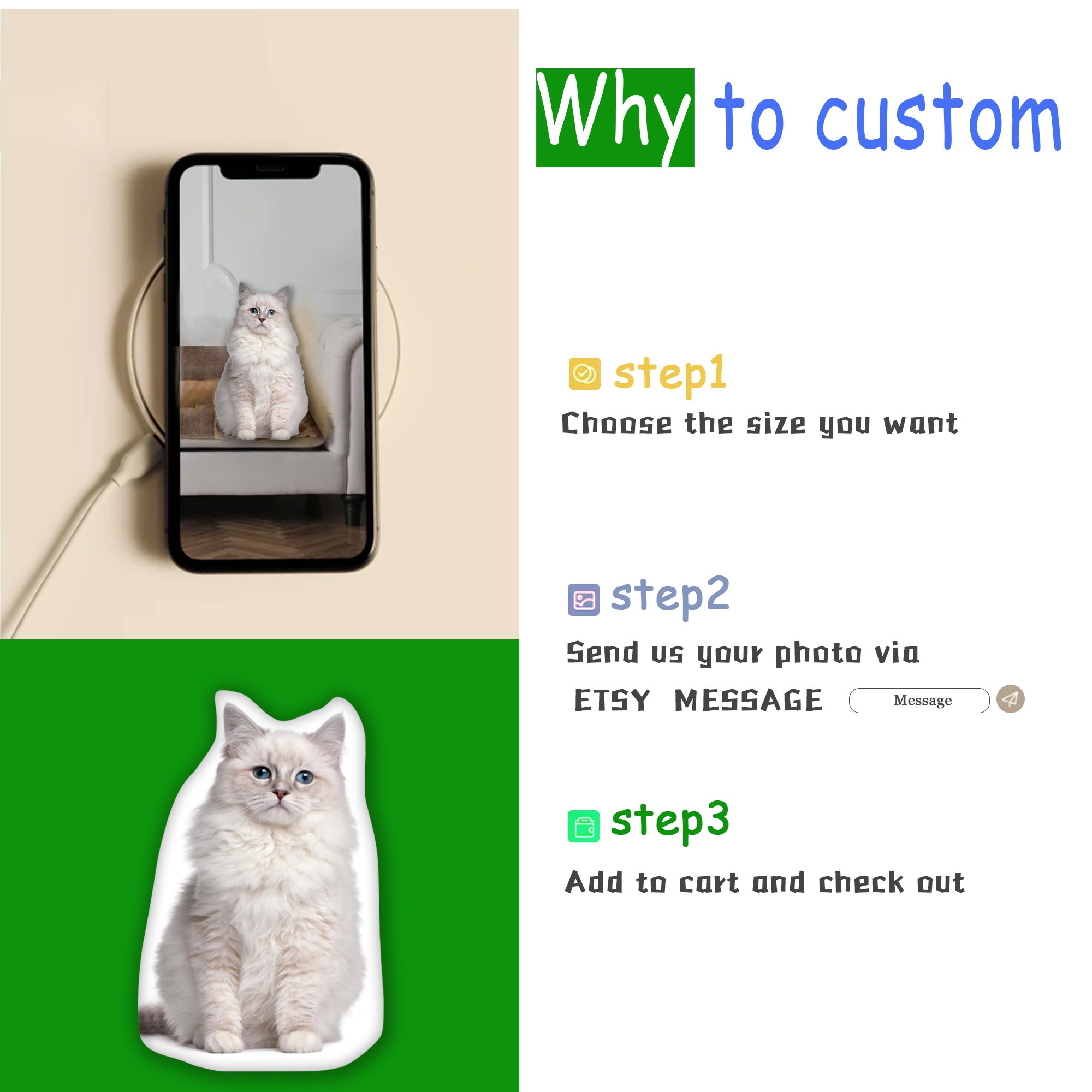 Custom Dog Pillow Custom Pet Pillow Cat Pillow Cover Pet Etsy