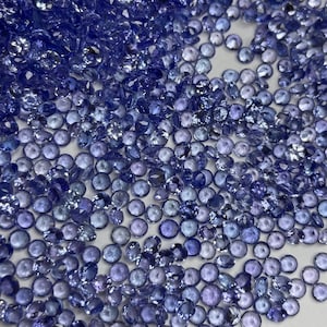 Natural Tanzanite Loose Gemstone, Loupe Clean, Round Shape, Weight 100 Carat, Size 3 x 3 MM, Tanzanite Gemstone For Jewelry.