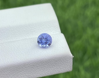 Natural Tanzanite Loose Gemstone, Round Shape, Weight 0.50 Cts, Size 5 x 5 x 3.2 MM, Included, Tanzanite Gemstone For jewelry Making.