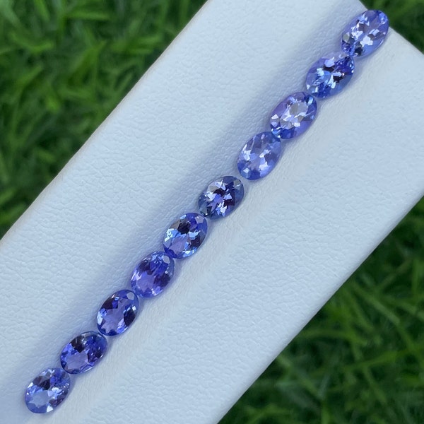 Natural Tanzanite Loose Gemstone, Loupe Clean, Oval Cut Shape Weight 4.80 Carat, Size 6 x 4 MM 10 Pieces, Tanzanite Gemstone