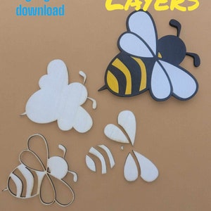 Hommellaag / gesneden SVG-bestand - laser - glowforge