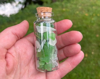 Jar of sea glass mini