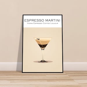Espresso Martini Wall Print - Cocktail Wall Print|Espresso Martini|Bar Print|Wall art|Home decor|Birthday present|Wedding gift