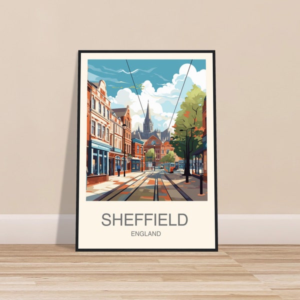 Sheffield travel print - England travel print|United Kingdom|Travel Print|Wall art|Home decor|Birthday present|Wedding gift