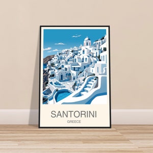Santorini travel print - Greece travel print|The Greek Islands|Travel Print|Wall art|Home decor|Birthday present|Wedding gift