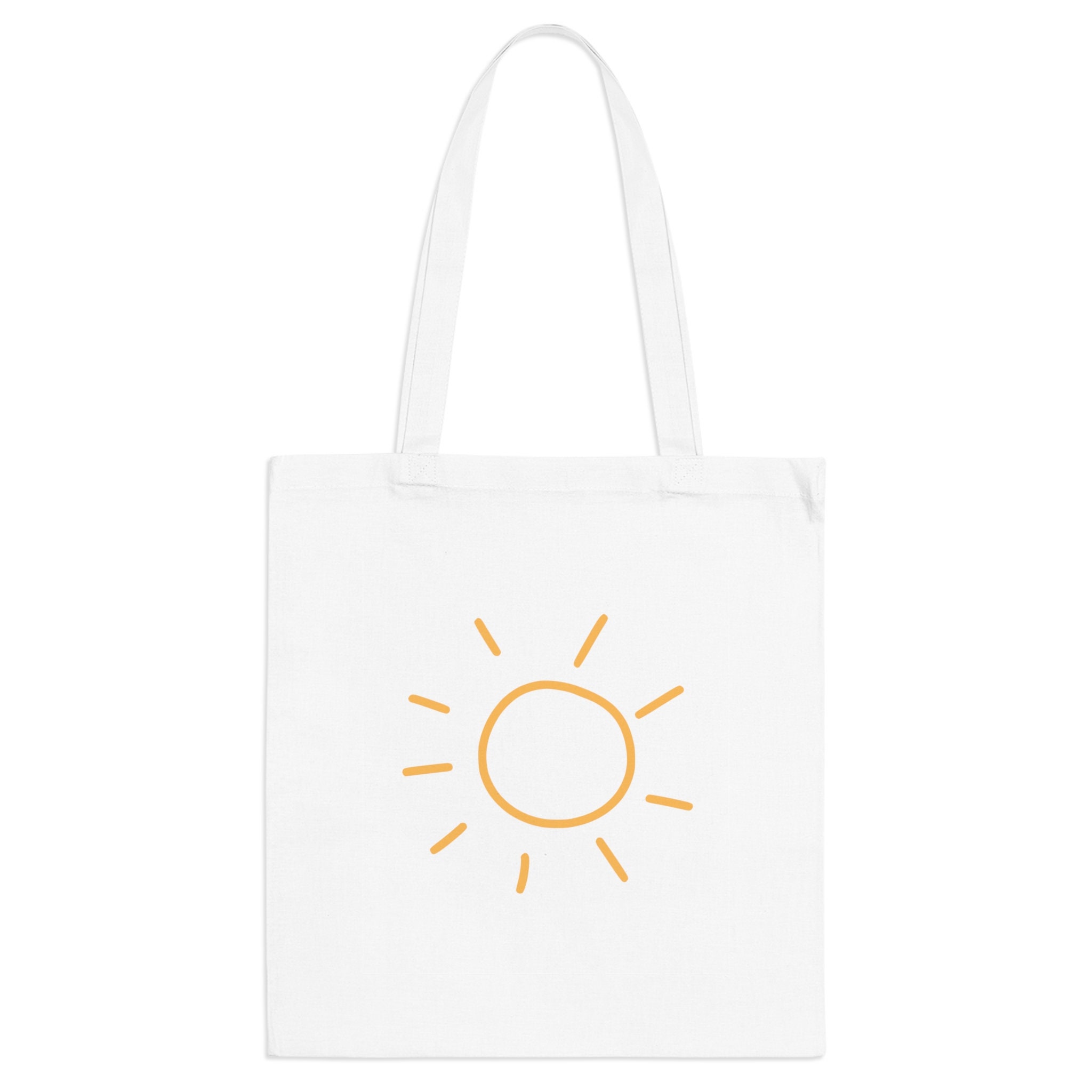 Sun Tote Bags Aesthetic Minimalist Plain Hand Bag Etsy