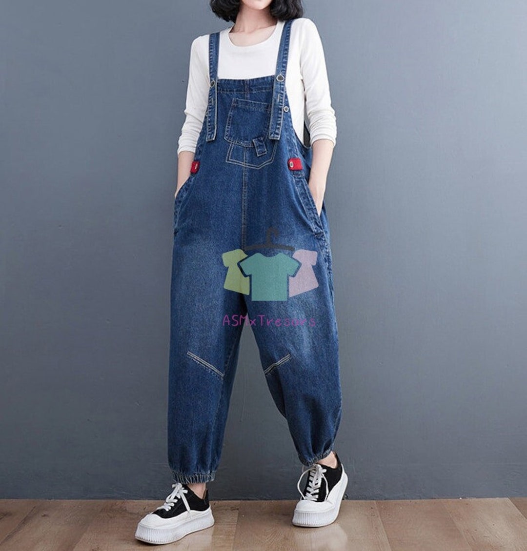 Woman Baggy Overalls Denim Overalls Women Plus Size Etsy