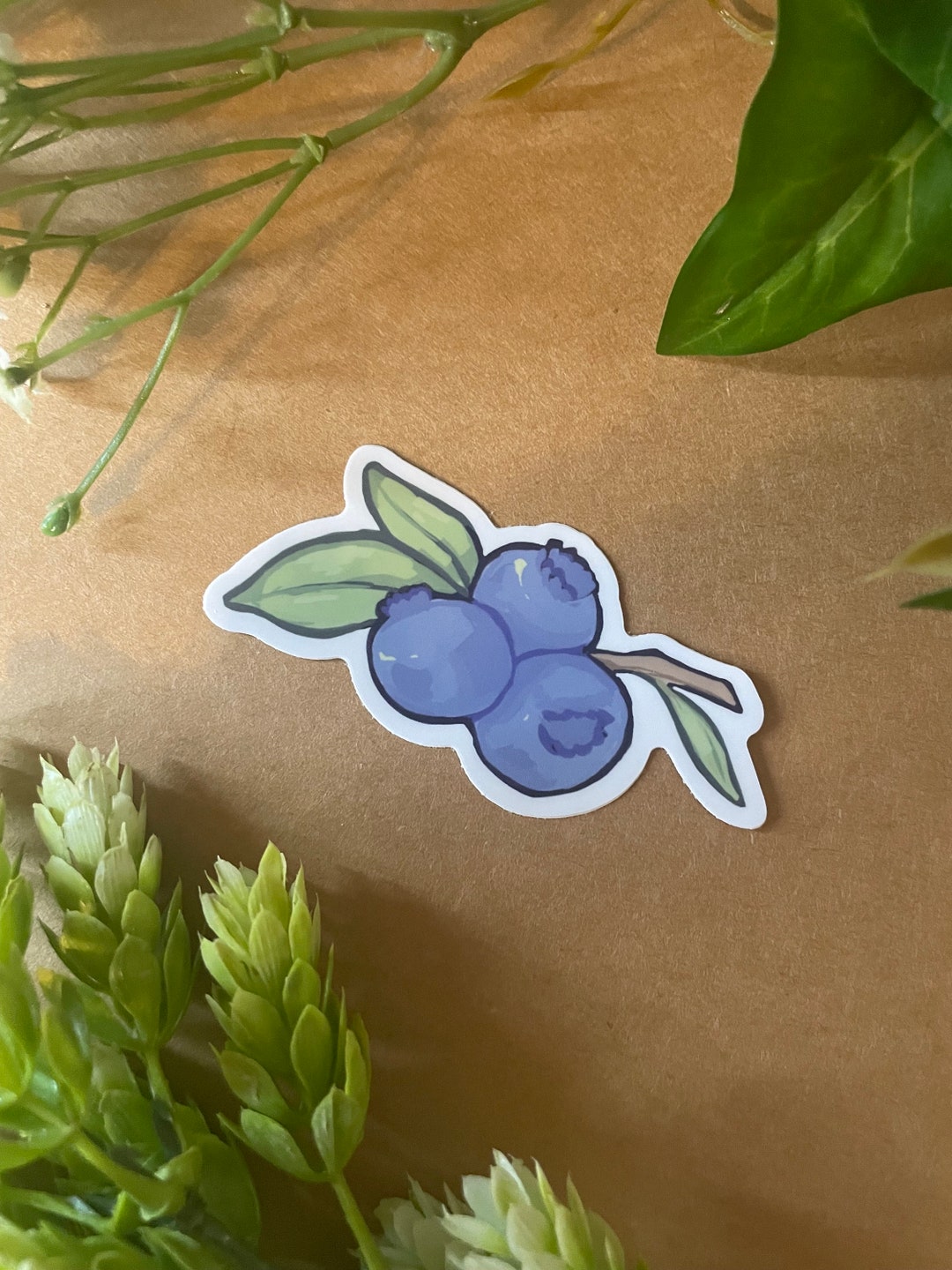 Blueberry Vinyl Sticker - Etsy