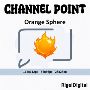 Orange Sphere Channel Point Icon for Twitch | Adorable Emote for Streamers and Discord | Twitch Emotes | Instant Digital Download