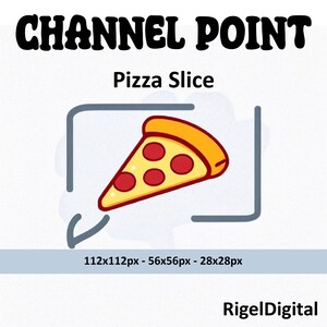 Pizza Slice Channel Point Icon for Twitch | Adorable Emote for Streamers and Discord | Twitch Emotes | Instant Digital Download