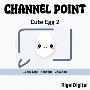 Cute Egg Channel Point Icon for Twitch | Adorable Emote for Streamers and Discord | Twitch Emotes | Instant Digital Download
