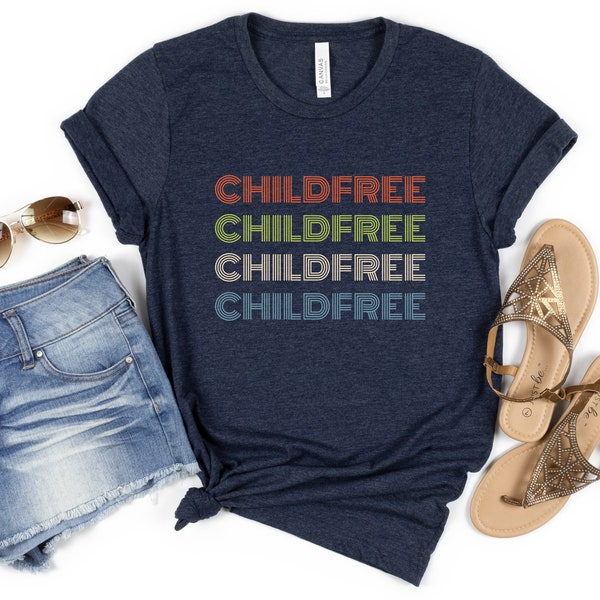 Retro Print Childfree Tshirt