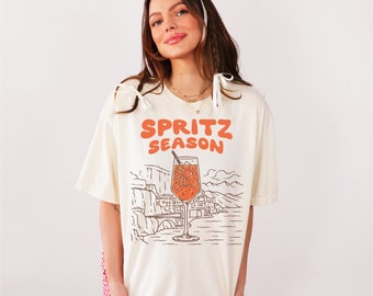 Aperol Spritz Season Graphic Tee, Trendy Summer Shirt