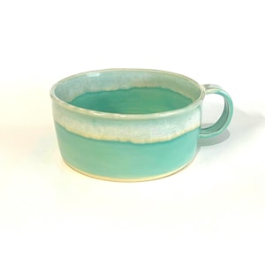 Made to Order Handmade Soup and Chili Chowder Stoneware Bowl Pottery Soup Mug 2 Cups Microwave Safe Made in Florida, Sold Individually