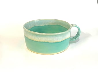 Made to Order Handmade Soup and Chili Chowder Stoneware Bowl Pottery Soup Mug 2 Cups Microwave Safe Made in Florida, Sold Individually
