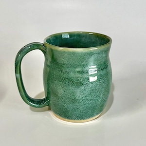 Wheel Thrown Stoneware Microwave Safe Dishwasher Safe Handmade Mug Pottery Jade Green Ceramic Made in Florida Farmhouse