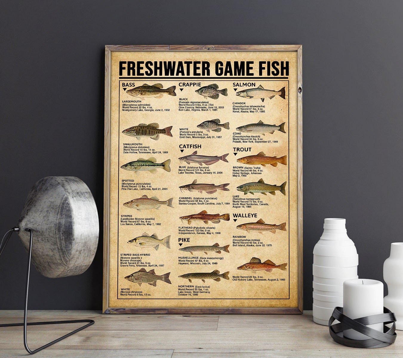 Vintage Fly Fishing Poster 