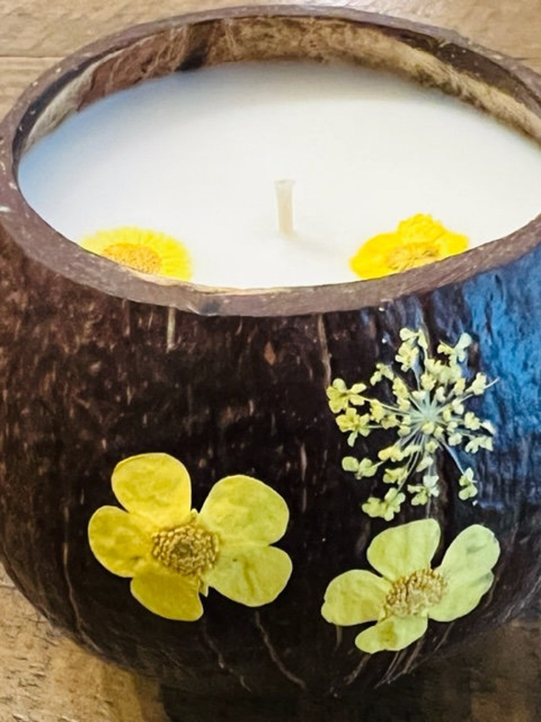 Whole Coconut Shell Candle, Decorative Candle, Coconut Candle, Coconut